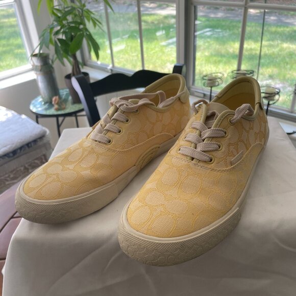 Coach Yellow Sneakers - Picture 1 of 4